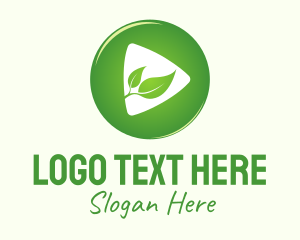 Leaf Play Button Logo