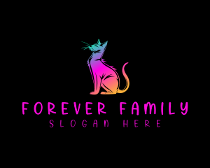 Adoption - Cat Feline Kitten logo design