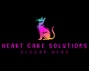 Cat Feline Kitten logo design