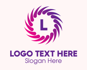 Relaxation - Pink Swirl Relaxation Letter logo design