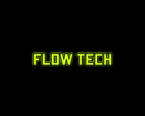 Tech Computer Glow logo design