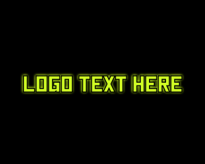 Tech Glow Text Logo