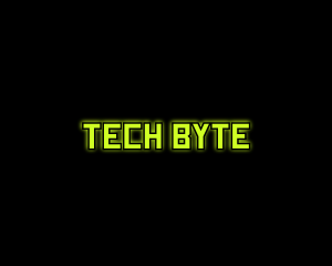 Tech Computer Glow logo design