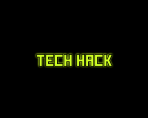 Tech Computer Glow logo design