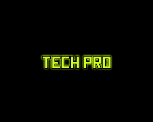 Tech Computer Glow logo design