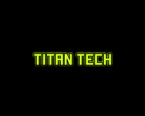 Tech Computer Glow logo design