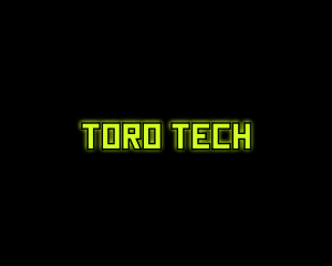 Tech Computer Glow logo design