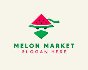 Melon - Watermelon Fruit Ninja logo design