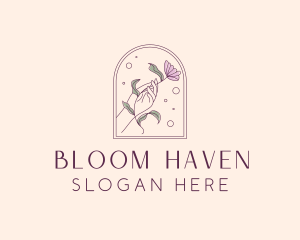 Hand Floral Wellness logo design