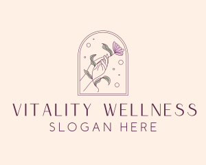 Hand Floral Wellness logo design