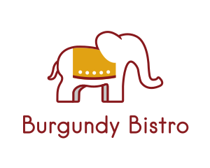 Cute Elephant Trunk logo design