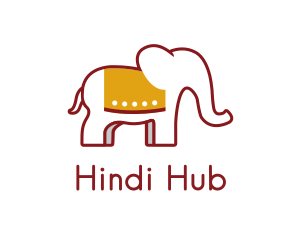 Cute Elephant Trunk logo design