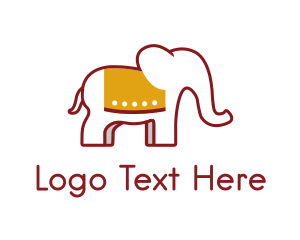 African - Cute Elephant Trunk logo design