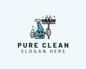 Detergent - Janitorial Cleaning Squeegee logo design