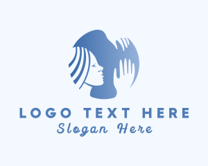 Hairdressing - Woman Beauty Hand logo design
