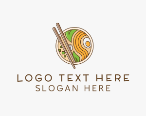 Healthy Food - Ramen Noodle Restaurant logo design