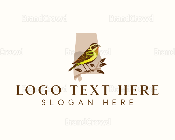 Alabama Yellowhammer Bird Logo