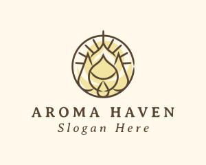 Wellness Aroma Droplet logo design