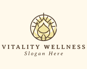 Wellness Aroma Droplet logo design