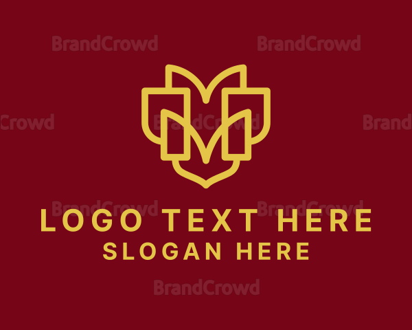 Minimalist Outline Brand Letter M Logo
