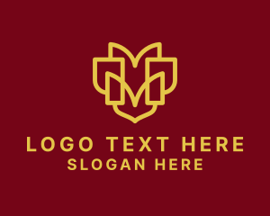 Letter M - Abstract Gold Letter M logo design
