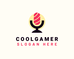 Streaming - Mic Food Podcast logo design