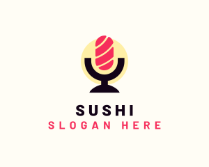 Mic Sushi Podcast logo design