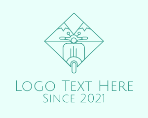 Motor - Vintage Scooter Motorbike logo design