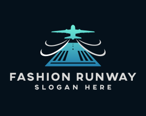 Runway - Airplane Takeoff Runway logo design