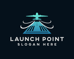 Takeoff - Airplane Takeoff Runway logo design