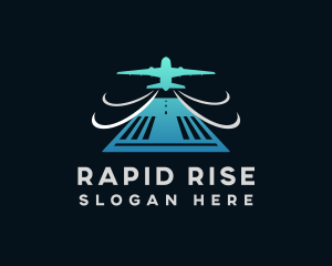 Airplane Takeoff Runway logo design