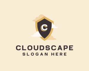 Sky Cloud Shield logo design