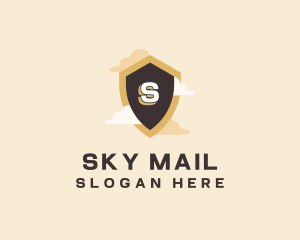 Sky Cloud Shield logo design