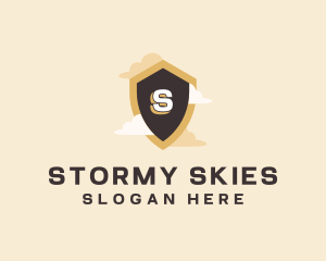 Sky Cloud Shield logo design