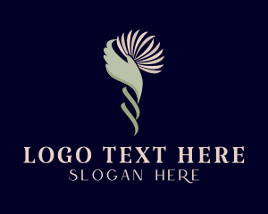 Elegant Flower Hand logo design