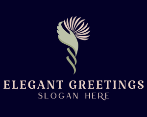 Elegant Flower Hand logo design