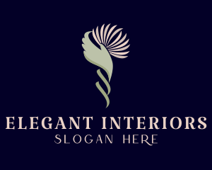 Elegant Flower Hand logo design