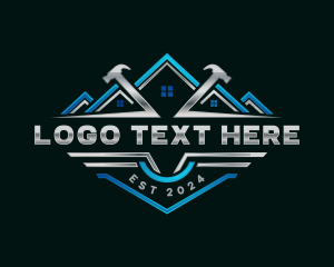 Tool - Hammer Roof Construction logo design