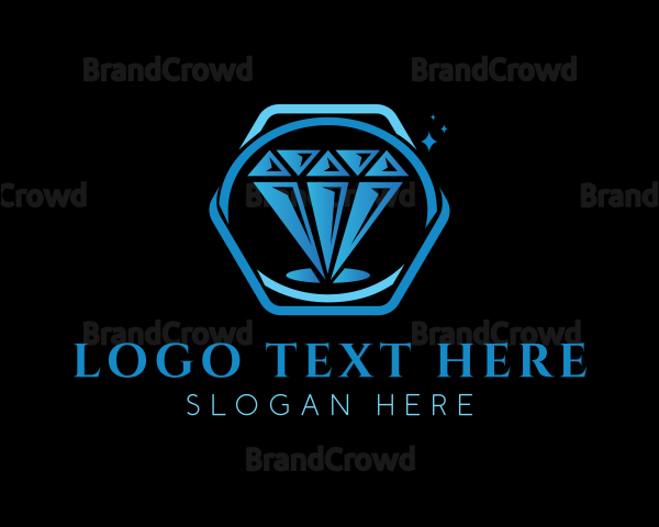 Blue Diamond Gem Logo