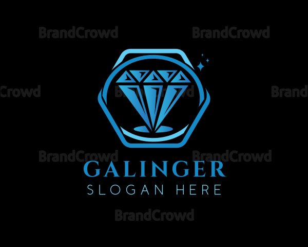 Blue Diamond Gem Logo