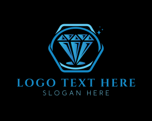 Blue Diamond Gem Logo