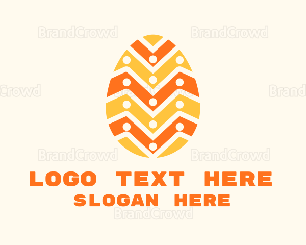 Festive Easter Egg Logo