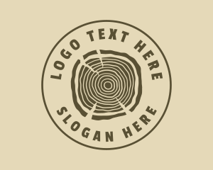 Log - Hipster Wood Log logo design