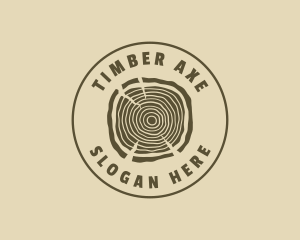 Hipster Wood Log logo design