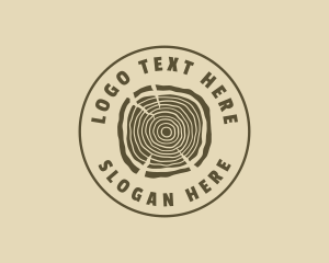 Wood - Hipster Wood Log logo design