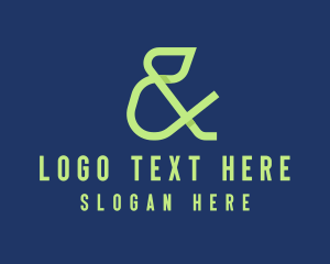 Green Ampersand Font Logo
