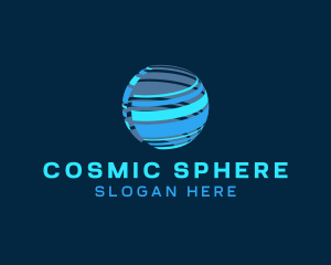 3D Globe Sphere logo design