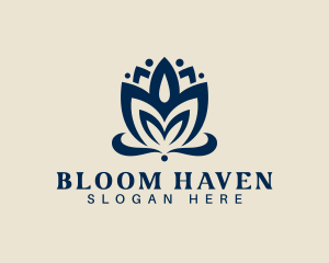 Floriculture - Lotus Bloom Petal logo design