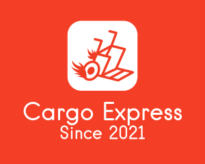 Burning Cargo Cart App logo design