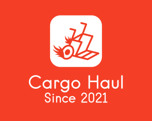 Burning Cargo Cart App logo design